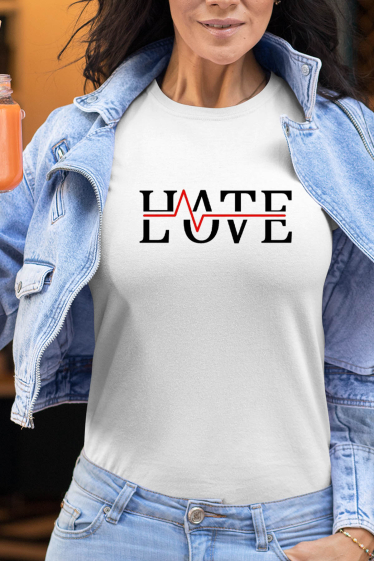 Grossiste I.A.L.D FRANCE - Tshirt Femme Col Rond | Hate Love