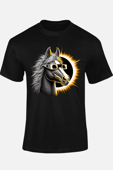 Grossiste I.A.L.D FRANCE - Tshirt Femme Col Rond | Horse Eclipse