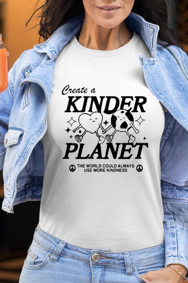 Grossiste I.A.L.D FRANCE - Tshirt Femme Col Rond | Kinder Planet