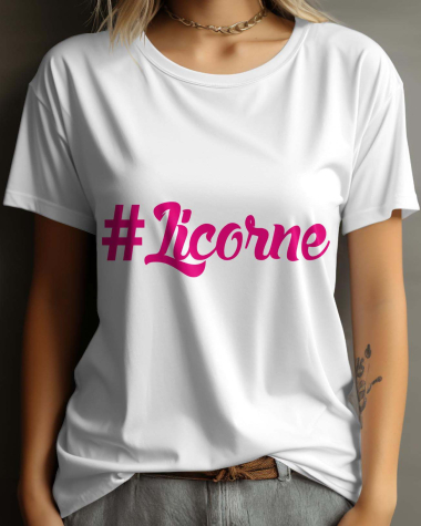 Mayorista I.A.L.D FRANCE - Camiseta de cuello redondo para mujer | #unicornio