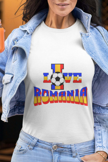 Großhändler I.A.L.D FRANCE - Damen-T-Shirt mit Rundhalsausschnitt | Ich liebe Rumänien