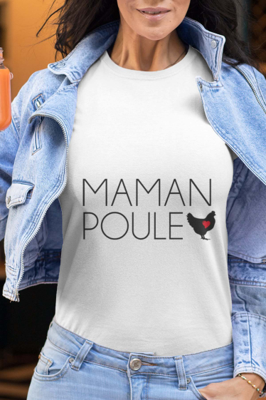 Mayorista I.A.L.D FRANCE - Camiseta de cuello redondo para mujer | Mamá gallina