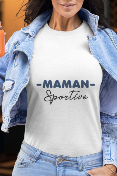 Mayorista I.A.L.D FRANCE - Camiseta de cuello redondo para mujer | Mamá deportista