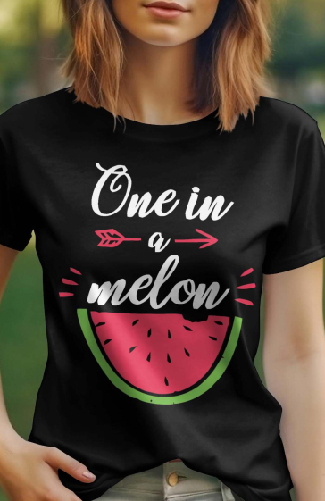 Grossiste I.A.L.D FRANCE - Tshirt Femme Col Rond | one a melon