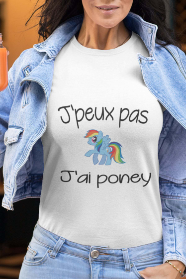 Großhändler I.A.L.D FRANCE - Damen-T-Shirt mit Rundhalsausschnitt | kann nicht Pony