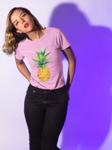 Grossiste I.A.L.D FRANCE - Tshirt Femme Col Rond | Pineapple