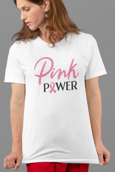 Grossiste I.A.L.D FRANCE - Tshirt Femme Col Rond | Pink Power