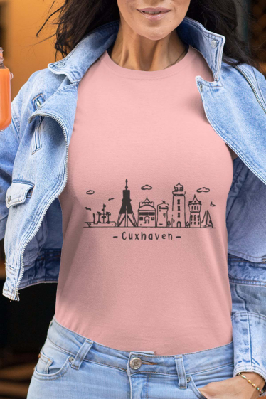Mayorista I.A.L.D FRANCE - Camiseta de cuello redondo para mujer | Horizonte de Cuxhaven