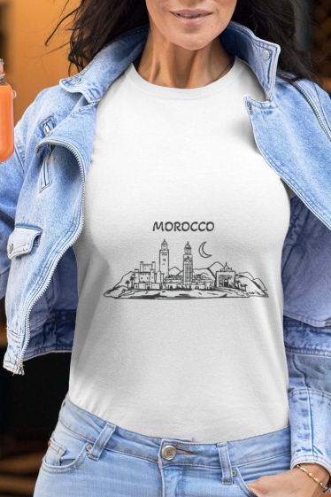 Grossiste I.A.L.D FRANCE - Tshirt Femme Col Rond | Skyline Morocco