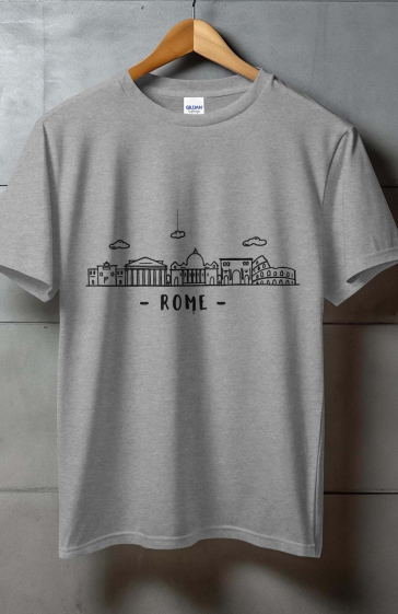 Großhändler I.A.L.D FRANCE - Damen-T-Shirt mit Rundhalsausschnitt | Skyline Rom