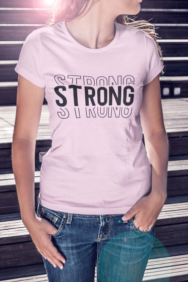 Grossiste I.A.L.D FRANCE - Tshirt Femme Col Rond | STRONG