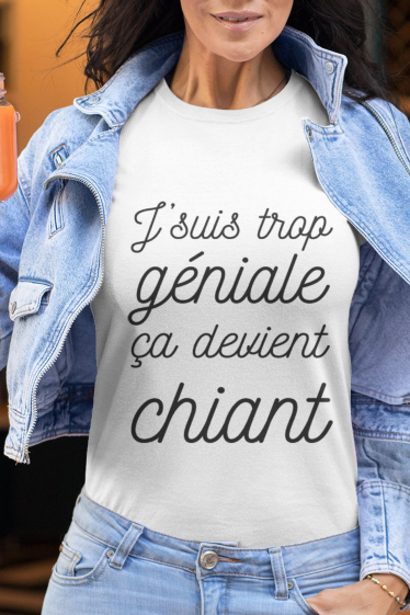 Grossiste I.A.L.D FRANCE - Tshirt Femme Col Rond | trop genial