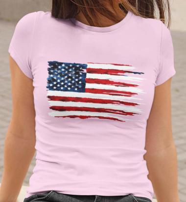 Grossiste I.A.L.D FRANCE - Tshirt Femme Col Rond | USA