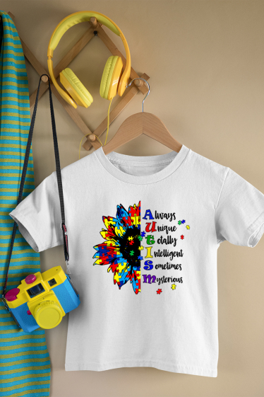 Grossiste I.A.L.D FRANCE - Tshirt Fille |Autism Sunflower