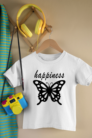 Grossiste I.A.L.D FRANCE - Tshirt Fille | Happiness butterfly