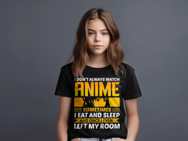 Grossiste I.A.L.D FRANCE - Tshirt Fille |  I Don't Always Watch Anime