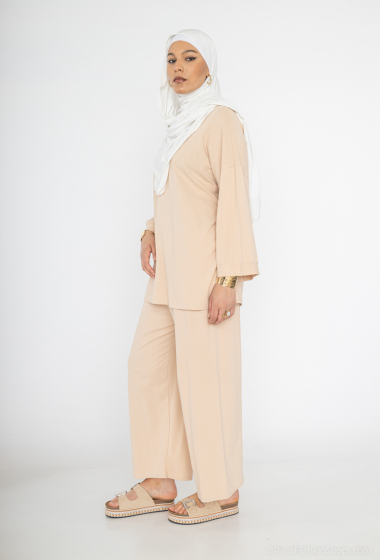 Grossiste IDEAL OUTFIT - Abaya ensemble en coton