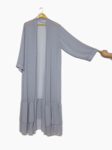 Wholesaler IDEAL OUTFIT - Abaya vest with ruffle in chiffon