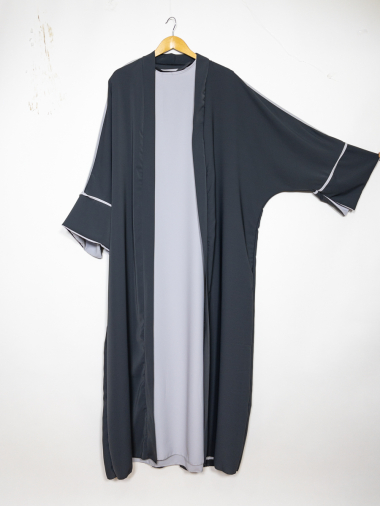 Wholesaler IDEAL OUTFIT - Abaya kimono with two-piece tank top in Medina silk