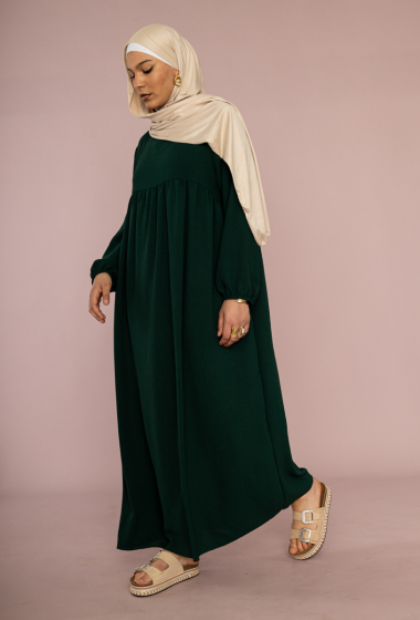 Wholesaler IDEAL OUTFIT - Long wide abaya with ruffle