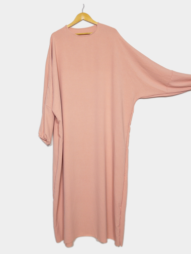 Großhändler IDEAL OUTFIT - Lange, breite Abaya mit elastischen Ärmeln