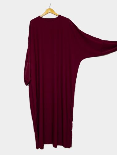 Grossiste IDEAL OUTFIT - Abaya longues large avec manche élastique en soie de médine