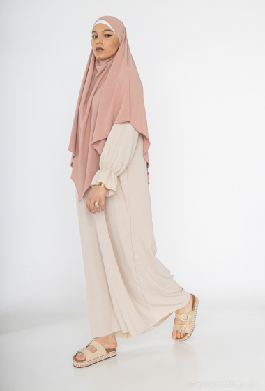 Wholesaler IDEAL OUTFIT - Long wide abaya with ruffled sleeves