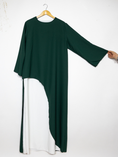 Grossiste IDEAL OUTFIT - ensemble robe abaya manche longue et débardeur deux pièces
