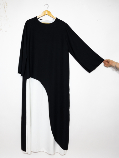 Mayorista IDEAL OUTFIT - Conjunto de vestido abaya de dos piezas de manga larga y sin mangas