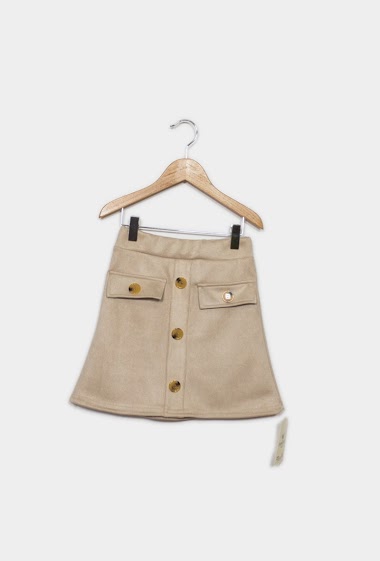 Wholesalers IDEAL OUTFIT - jupe en dain avec bouton