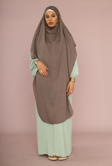 Mayorista IDEAL OUTFIT - Vestido abaya de seda Medina con mangas globo para mujer
