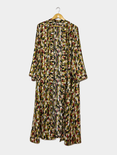 Grossiste IDEAL OUTFIT - Kimono longue imprime manche lonque en jazz