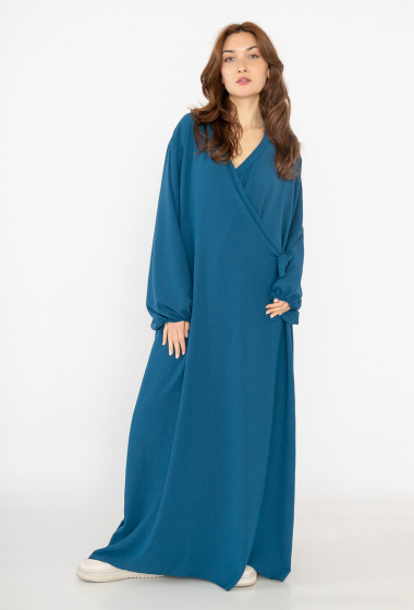 Mayorista IDEAL OUTFIT - Vestido abaya Coise con nudo lateral en jazz