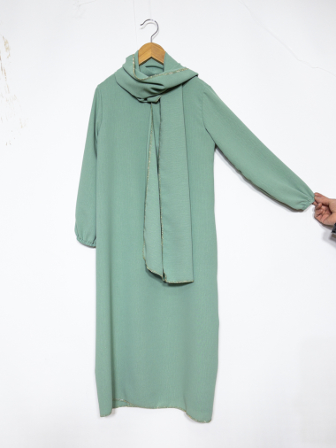 Grossiste IDEAL OUTFIT - Robe abaya  couture d'orée enfants en jazz 6-8-10-12-14 ans