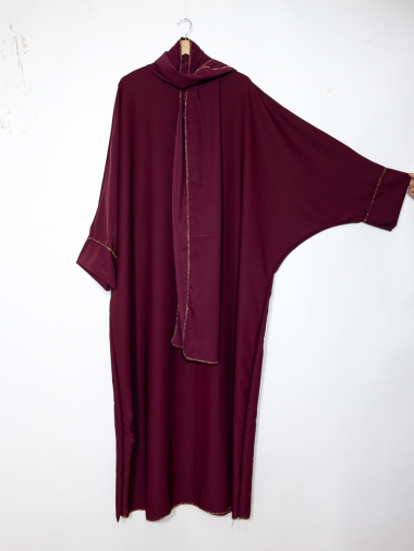 Grossiste IDEAL OUTFIT - Robe abaya couture d'orée pour femme