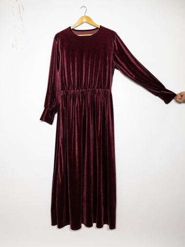Grossiste IDEAL OUTFIT - Robe abaya en velour épais