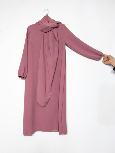 Grossiste IDEAL OUTFIT - Robe abaya enfants 6-14ans couture d'orée