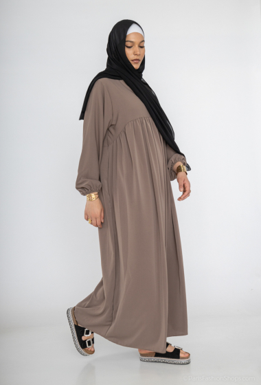 Grossiste IDEAL OUTFIT - Robe abaya lonque large en sioe de médine