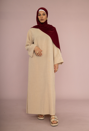 Großhändler IDEAL OUTFIT - Abaya-Kleid mit weiten Ärmeln