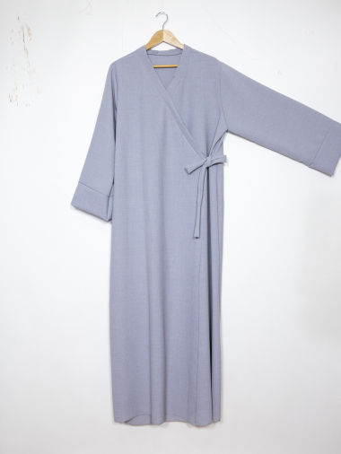 Großhändler IDEAL OUTFIT - Damen-Abaya-Kleid mit Blättchenmuster, 180 cm