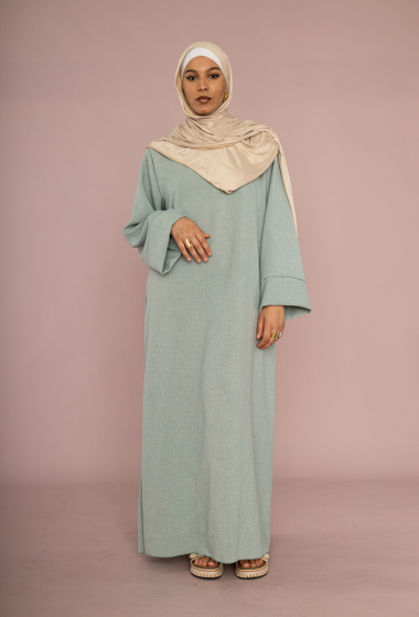Grossiste IDEAL OUTFIT - Robe abaya   pour femme longueur environ 147 cm  Taille unique
