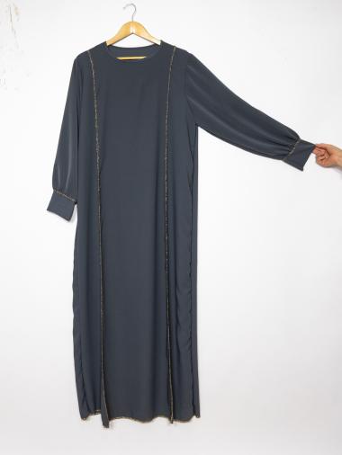 Wholesaler IDEAL OUTFIT - Long dress with wide golden seam