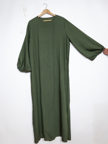 Großhändler IDEAL OUTFIT - Abaya-Kleid aus Medina-Seide mit Ballonärmeln für Damen