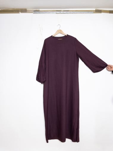 Mayorista IDEAL OUTFIT - Vestido abaya de seda Medina con mangas globo para mujer