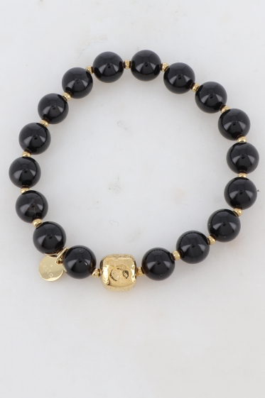 Wholesaler Ikita Paris - Elastic bracelet with natural stones