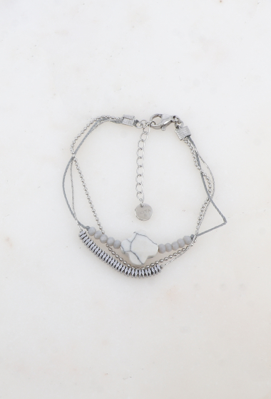 Großhändler Ikita Paris - Armband - Perlen, Howlithstein