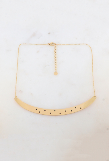 Wholesaler Ikita Paris - Necklace with graphic pendant and rhinestones