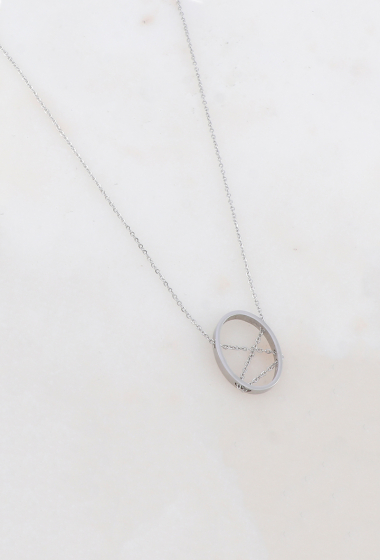 Grossiste Ikita Paris - Collier - pendentif anneau ovale