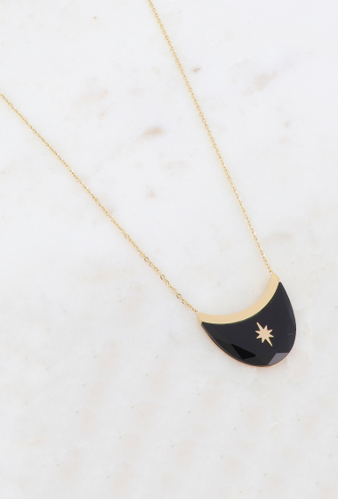 Grossiste Ikita Paris - Collier - pendentif en forme de panier, pierre, étoile