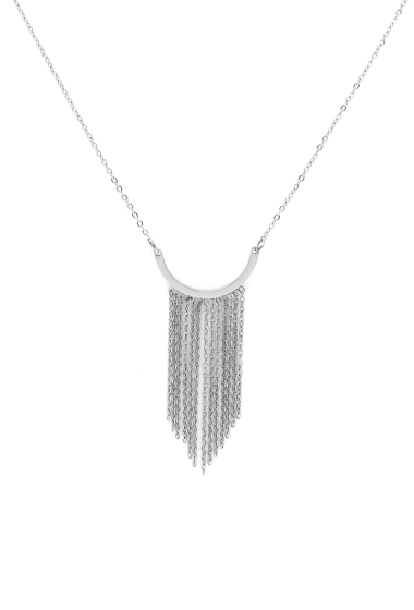 Wholesaler Ikita Paris - Necklace with graphic pendant and multi-drop chains